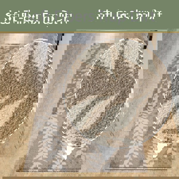 JVL Mega Mat Machine Washable Entrance Runner and Doormat Set, Brown Leaves