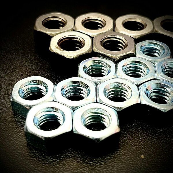 Fixaball BSW UNC Hex Full Nuts Self Colour Zinc BZP Grade 5