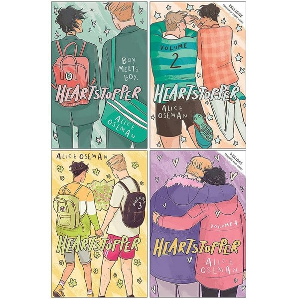 Heartstopper Series Volume 1-4 Books Collection Set By Alice Oseman