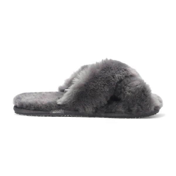 Infinity Leather Snowbelle - Women's Genuine Sheepskin Crossover Slippers