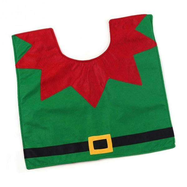 41cm Christmas Toilet Seat Cover and Bathroom Mat Set, 3 Piece Seasonal Home Decor in Soft Polyester image 3
