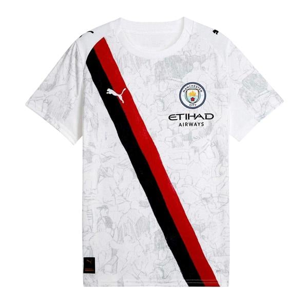 Puma Childrens/Kids KidSuper Manchester City FC Away Shirt - White/Black - 