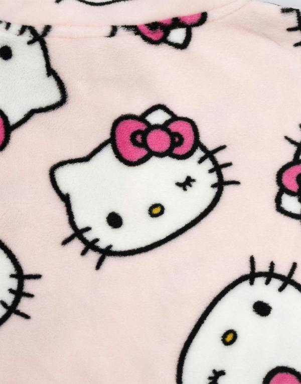 Vanilla Underground Hello Kitty Womens Pink Faces Jumper