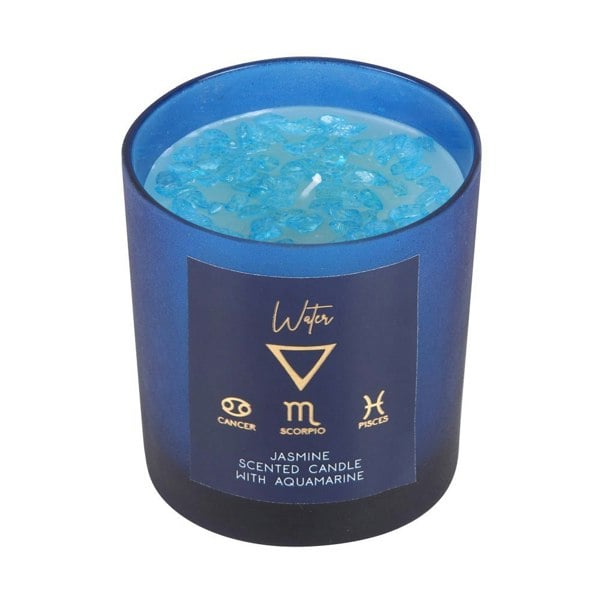 Something Different Jasmine Water Signs Scented Candle - Blue