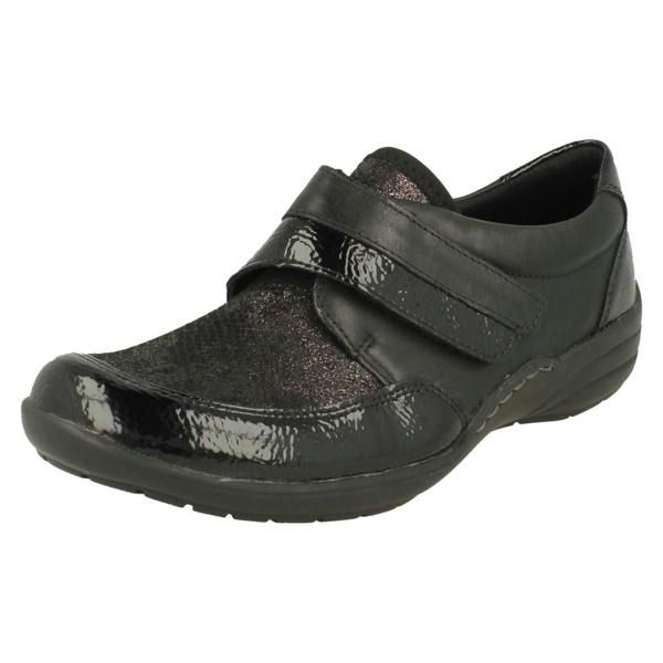 Remonte Ladies Remonte Hook And Loop Wide Fitting Shoes R7600
