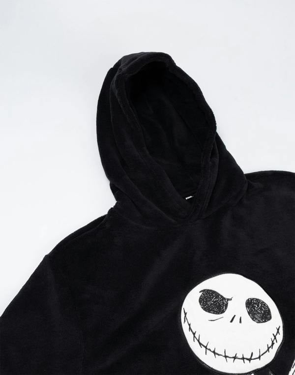 Disney The Nightmare Before Christmas Mens Black Face Long Sleeve Long Leg Pyjama Set