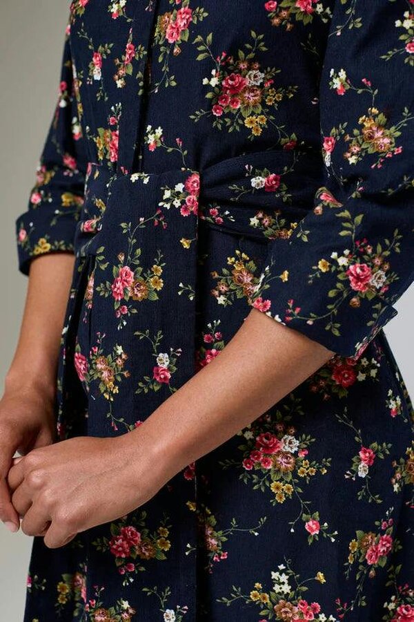 Lioness by TF Navy Flora Cord Long Sleeve Dress