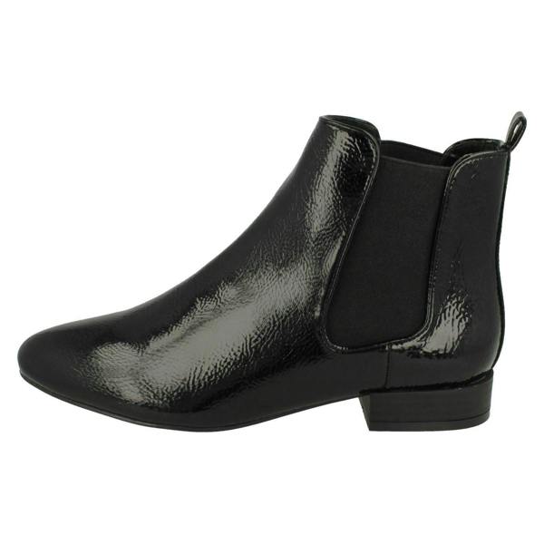 Spot On Ladies Spot On Slip On Ankle Boots