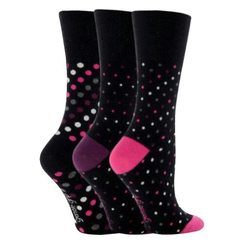 Gentle Grip 3 Pairs Ladies Cotton Rich Everyday Socks Gentle Grip Soft Top Comfort Socks