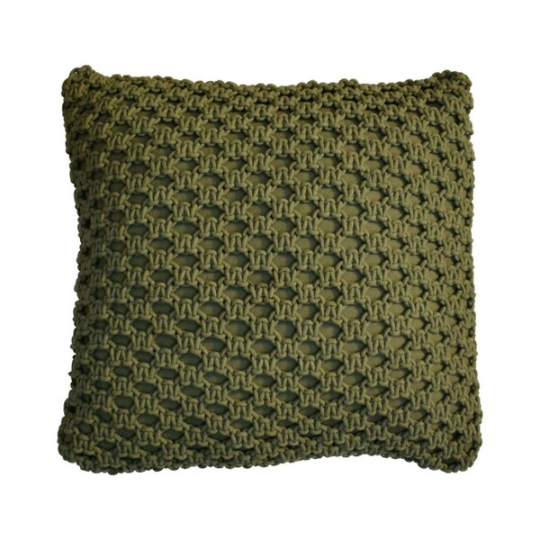 Wyld Haus Set of 2 Riomaggiore Macrame Green Cushion Covers