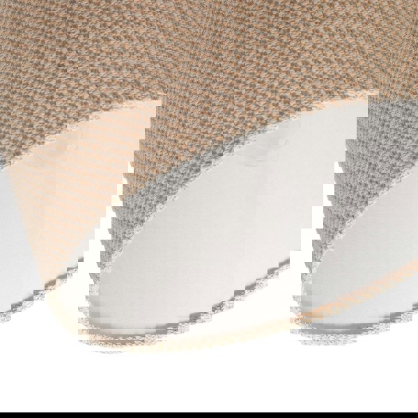 Two Tone Natural Linen Fabric in Taupe with Inner White Cotton Lining Image 5