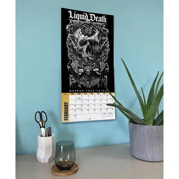 Liquid Death Calendar 2027, Wall Calendars, Month To View, Humour, Gift