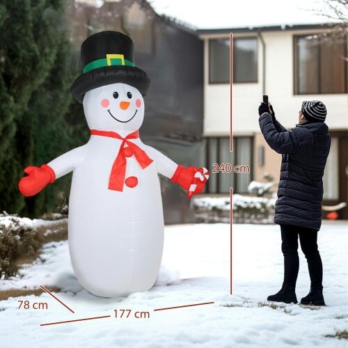 Outsunny Blow Up Christmas Inflatable Snowman for Indoor Outdoor Home Decor