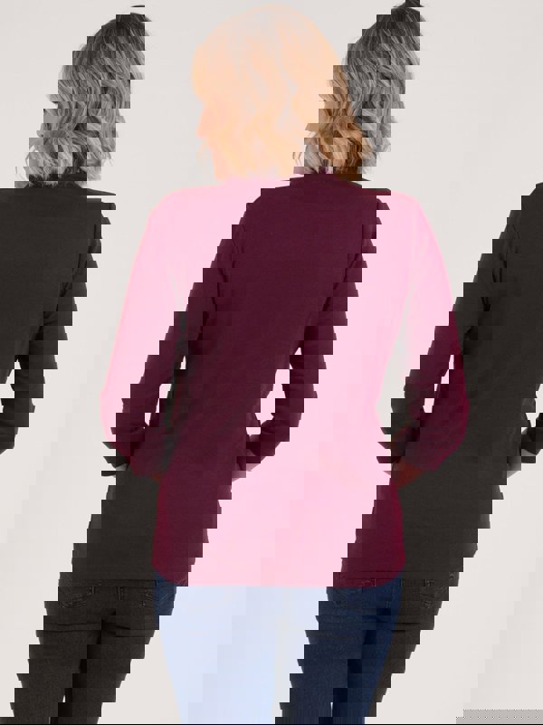 PennyPlain High Back V-neck Top - Wine