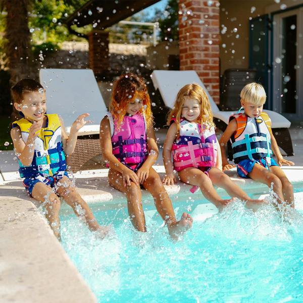 Limmys Premium Neoprene Swim Vest - Pink Daisy