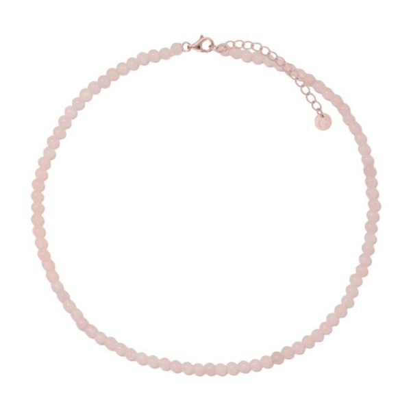 Gold Trip Rose Quartz Beaded Necklace