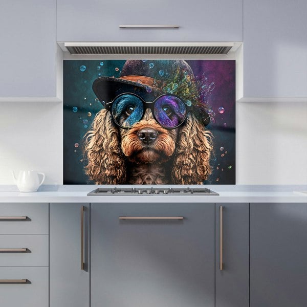 Warren Reed - Designer Cockapoo Dog Face Splashart Kitchen Splashback