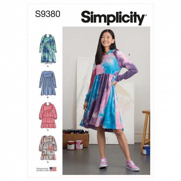 Simplicity Sewing Pattern 9380, Dresses for Women, A (XS-S-M-L-XL) - Easy