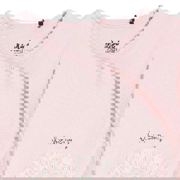 Mini Cuddles Baby Girls Typographic Sleepsuit, Pink