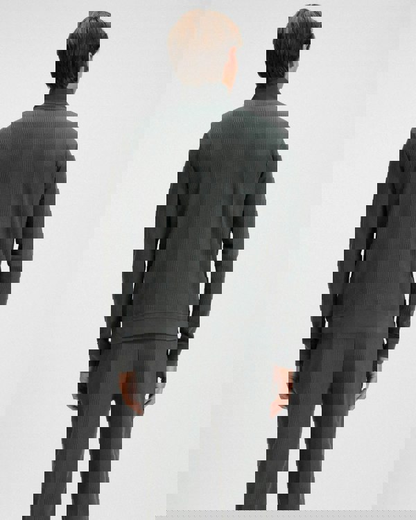 BOSS Orange Structure Mens 1/4 Zip Loungewear Top - Open Green 345