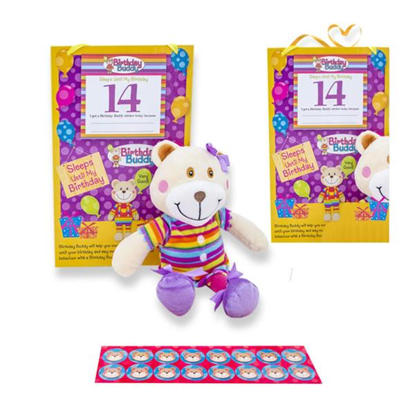 Aquarius Birthday Buddy (Girl) & (Boy) Count Down Birthday Bear Toy[Birthday Buddy - Girl]