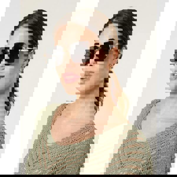 Blue Vanilla Frameless Oversized Sunglasses