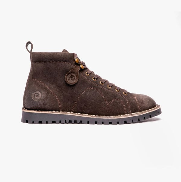 Popps 1961 MOD Mens Suede Boots Brown