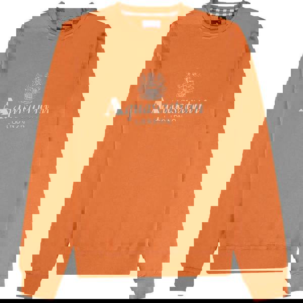 Aquascutum Mens Big Logo Active Sweatshirt - Orange - 