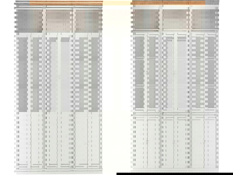 Dorel Home Anita Wall Unit 8 in white honey