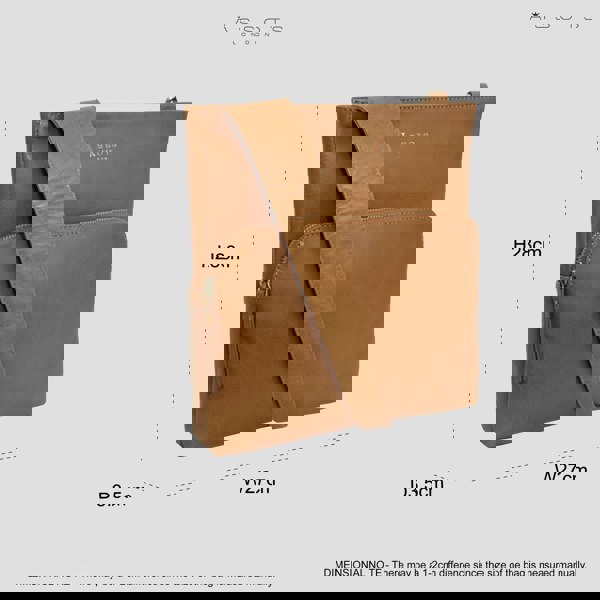 Assots London 'CANARY' TAN Vintage Leather Crossbody bag