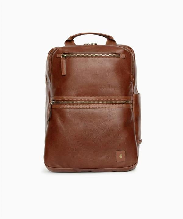 Gabicci AGABB03 Leather Jordan Rucksack CHESTNUT
