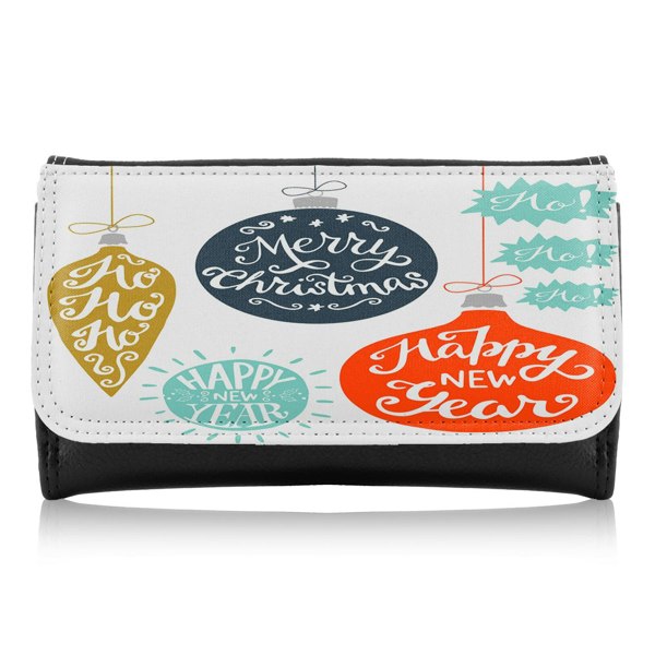 Benjamin Tate Design Vintage Christmas Baubles With Merry Christmas Dining Maxi Purse