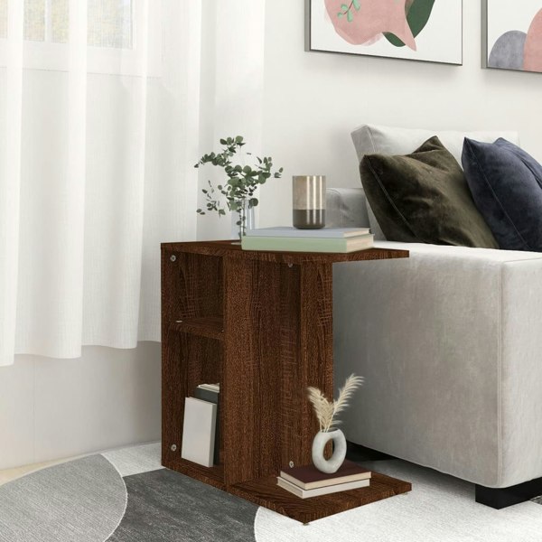 Berkfield Side Table Brown Oak 50x30x50 cm Engineered Wood