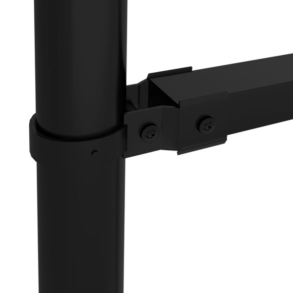 Berkfield Garden Fence with Spear Top Steel (1.25-1.5)x6.8 m Black