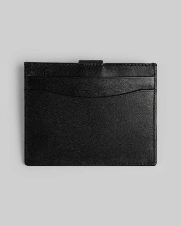 Steel & Jelly Leather Card Holder With Popper Fastening