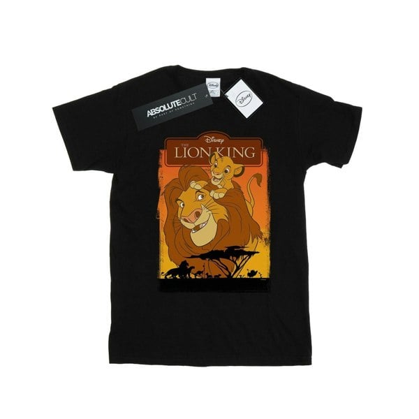 Disney Mens The Lion King Simba And Mufasa T-Shirt - Black