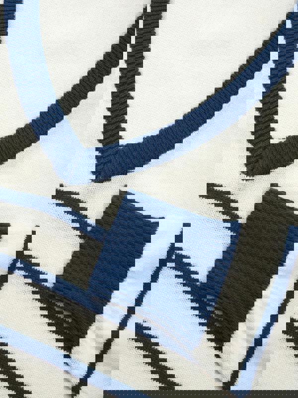 Kite Womens Organic Winspit V-Neck Knit Jumper Navy Stripe