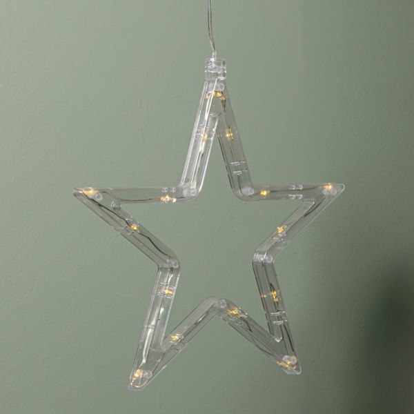 Samuel Alexander 20cm Battery Operated Light up Christmas Star Window Decoration with Warm White LEDs