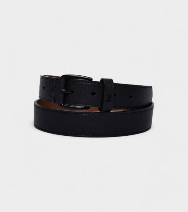 Votch Milo Vegan Bio-Based Bamboo Contrast belt in black