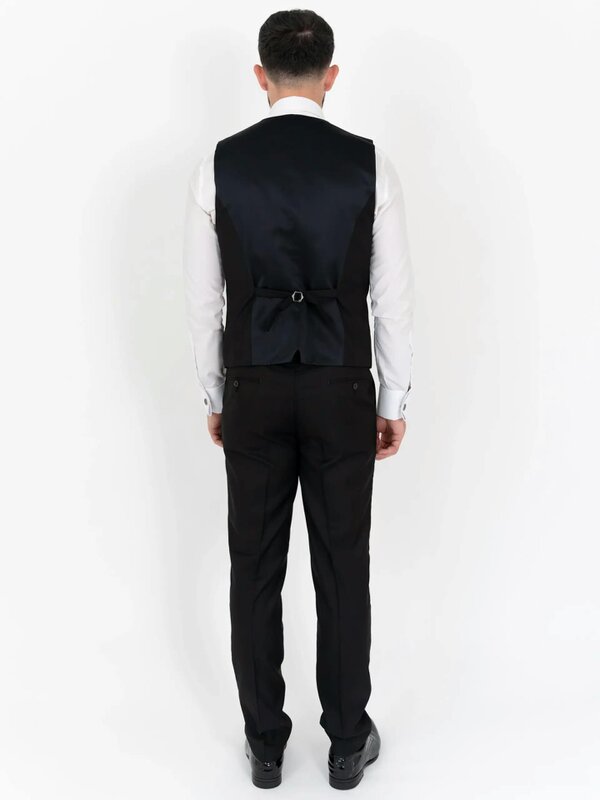 V2 Classic Henry - Black Three Piece Suit