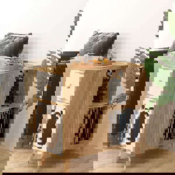 Casali Side Table With Pet House-Weilai Concept-Weilai Concept