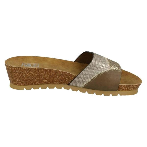 Down to Earth Ladies Down To Earth Mid Cork Wedge Sandals