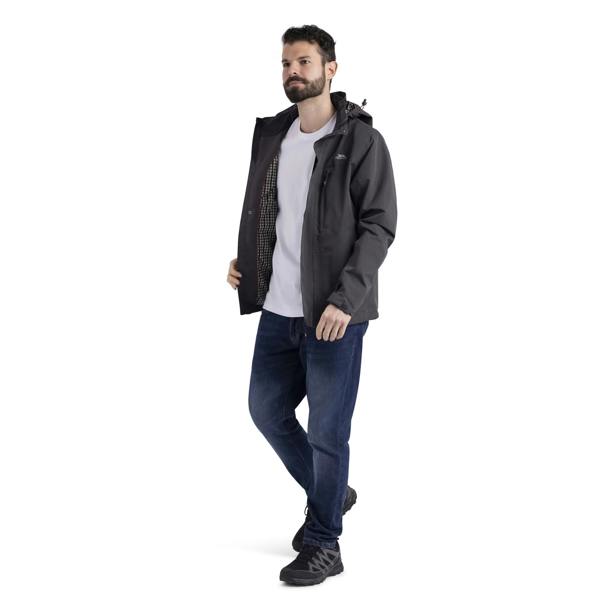 Trespass Mens Fyfinn Padded Waterproof Jacket - Dark Grey - 