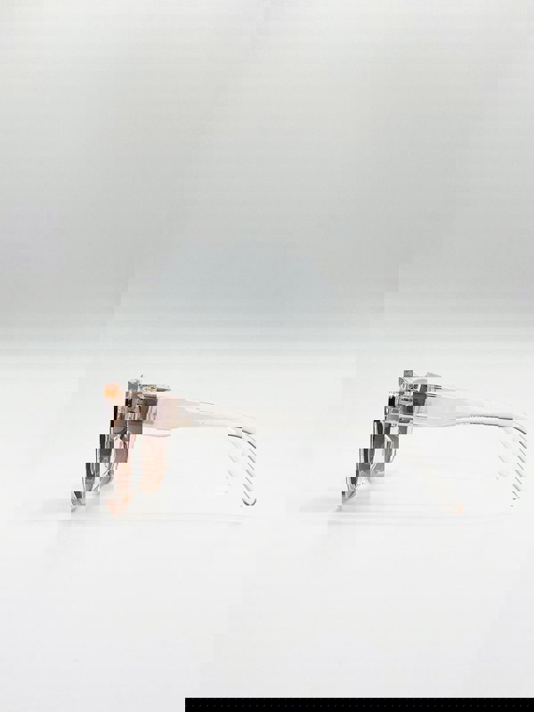 SVNX Crystal Frame Oversized Square Sunglasses