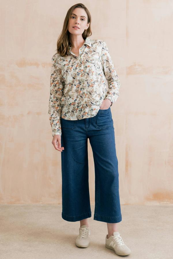 Lily & Me Patsy Organic Ditsy Shirt Ecru
