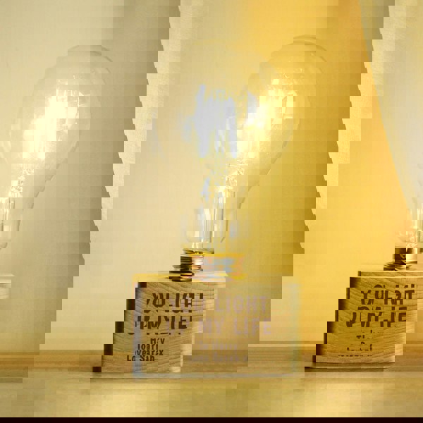 Personalised Memento Company Personalised You Light Up My Life LED Bulb Table Lamp