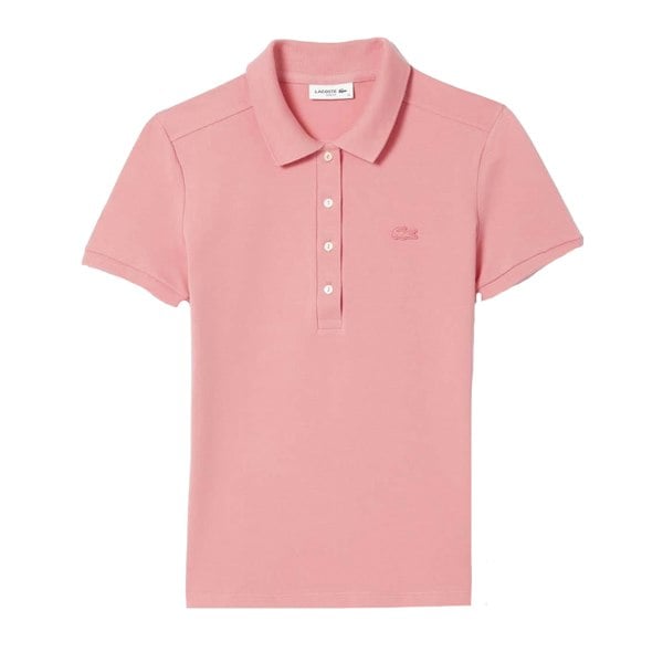 Lacoste Womens/Ladies Mini Pique Stretch Slim Polo Shirt - Pink