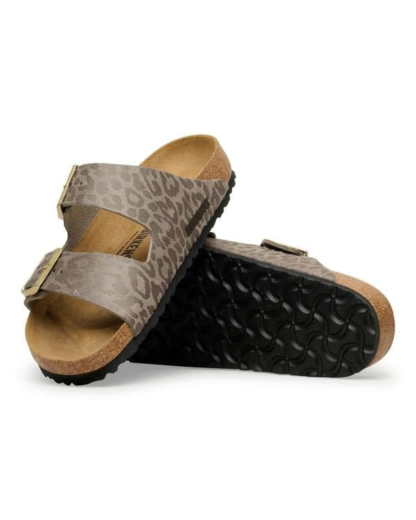Birkenstock Arizona Synthetics Womens Sandals - Leo Grey Taupe | CHO | Designer Womens Sandals