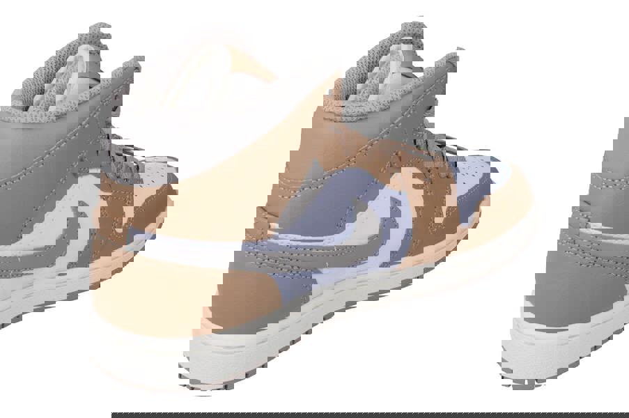 Nike Air Jordan 1 Mid Mens Trainers Dq8426  200 - Hemp Fire Red White 200 - Photo 2