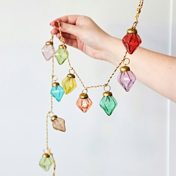 Paper High Mirai Pendent Coloured Recycled Glass Bauble Garland